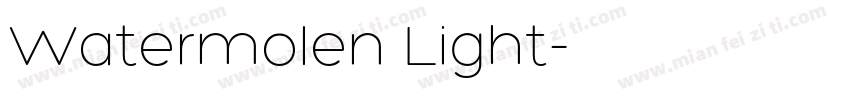 Watermolen Light字体转换